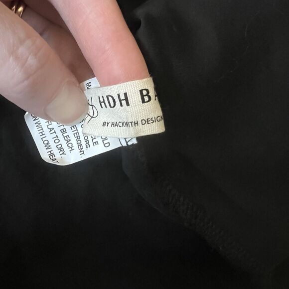 Hackwith Designs HDH Basics Black Dolman Sleeve Top Size Large Lagenlook *Flaw - Picture 3 of 7